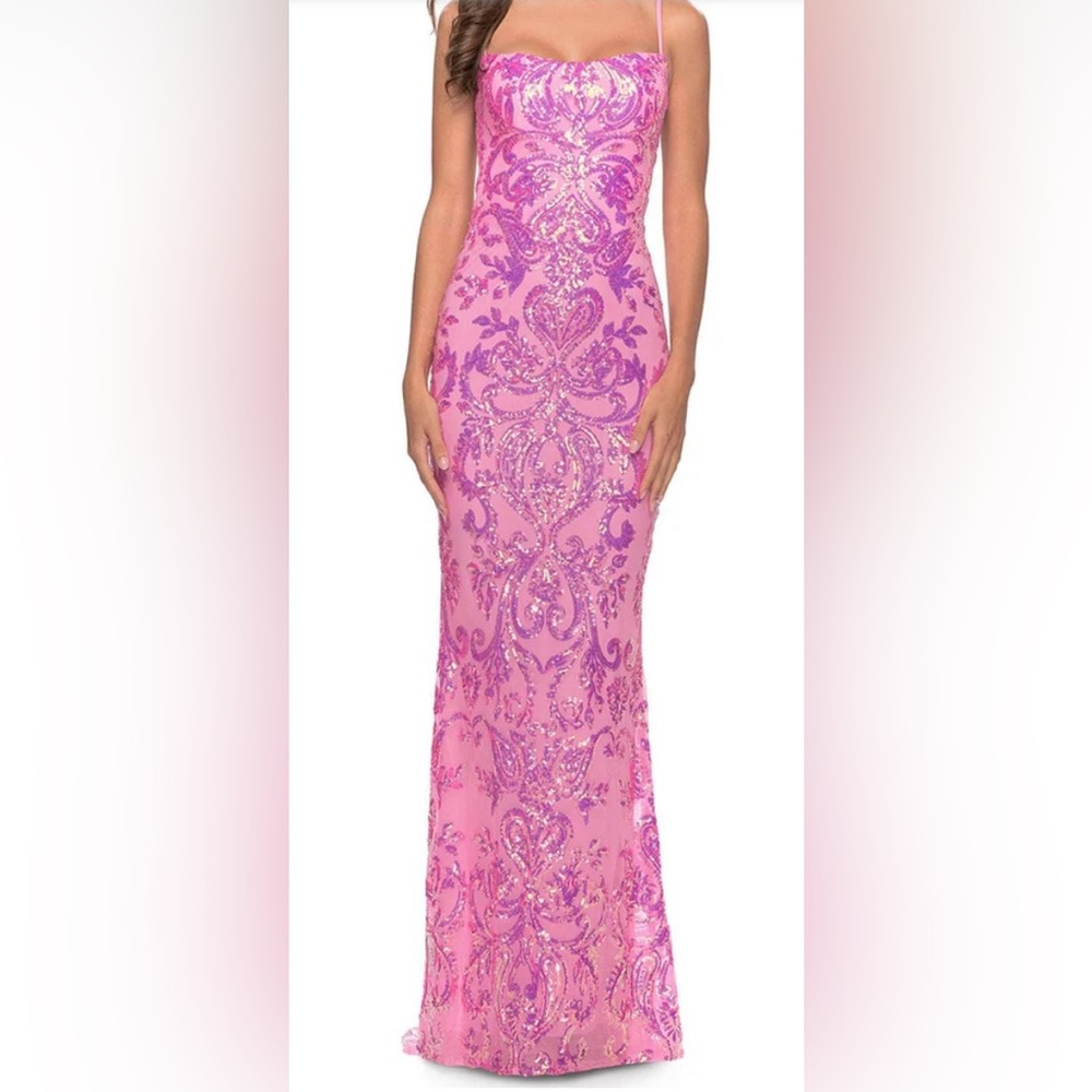 La Femme Prom Dress-pink-0